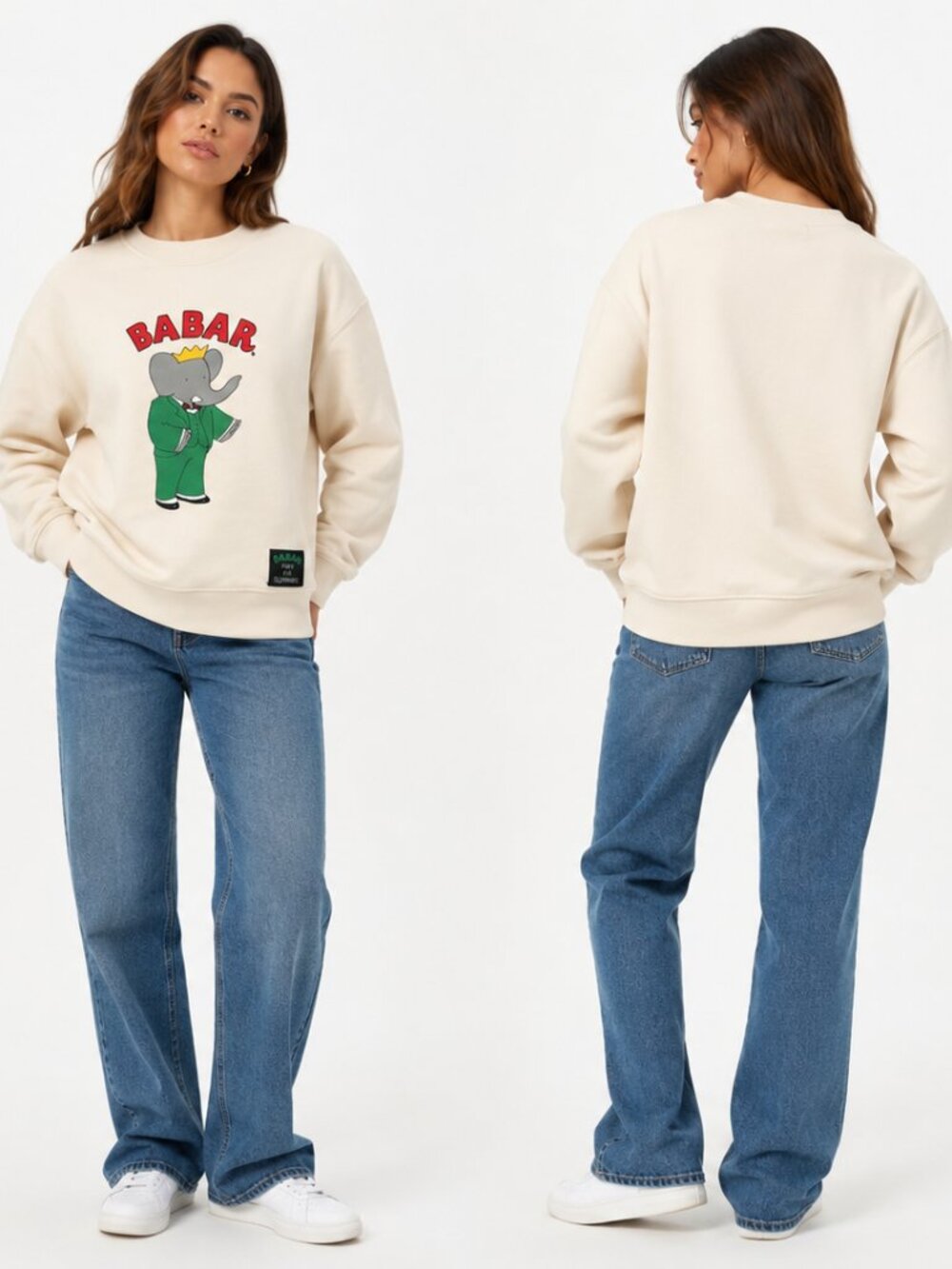 Zara Babar Limited Edition Cream Sweatshirt Size Medium (Oversized) unisex